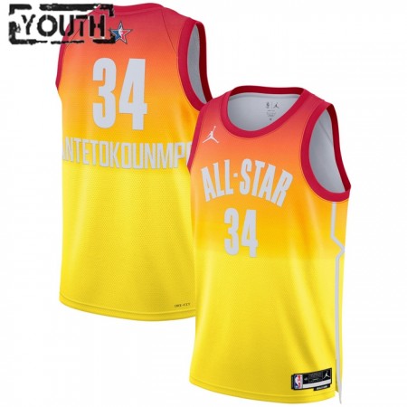 Maillot Enfant All-Star 2023 Team 2 Giannis Antetokounmpo 34 Nike Orange Swingman